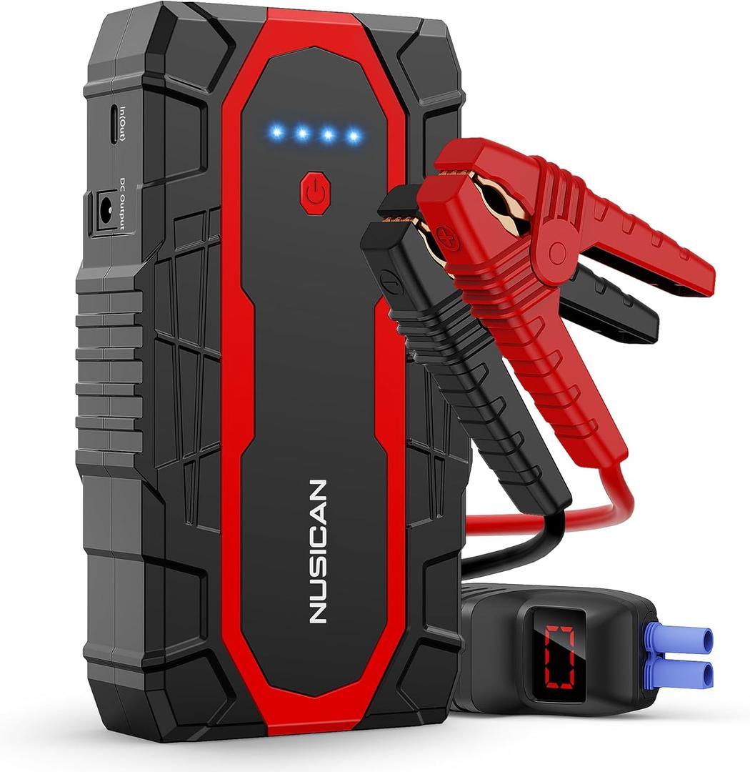 Powrun P-ONE Jump Starter, 2600A Portable Jump Box - Car Jump Starter Battery Pack for up to 8.0L Gas and 6.5L Diesel Engines, 12V Battery Jump Starter with Carry Case