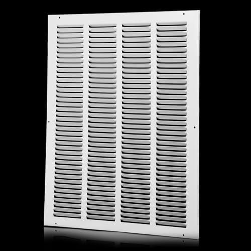 16x20 Return Air Grille(Duct Opening Size), Air Return Vent Cover, Flat Vent Cover, Rejillas De Aire Acondicionado Para Casa, Return Air Grilles, Outer Dimensions: 17.75"W x 21.75"H (16"W x 20"H, Duct Opening)