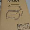 Toddler Step Stool,2 Step Stools for Kids with Anti-Slip Surface and Rubber Bottom, Kids Step Stool Poop Stool for Toilet Potty Training, Bathroom, Kitchen(Include 2 Ducks) (Gray)