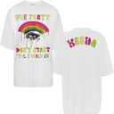 Kesha Unisex Adult Kesha Official Merch TIK Tok T-Shirt (White, M)