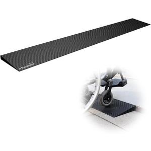 Ruedamann 0.6" Rise Threshold Ramp for Doorways, Sturdy Rubber Threshold Ramp, Non-Slip Power Door Ramps for Wheelchairs is Adjustable and Cuttable for Doorways, Curb, Scooters, Driveways