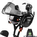 GREEN DEVIL Hard Hat Safety Helmet with Visor and Ear Muffs Men Women Vented Work Hardhat ANSI Z89.1 Cascos De Construccion for Industrial Construction Forestry
