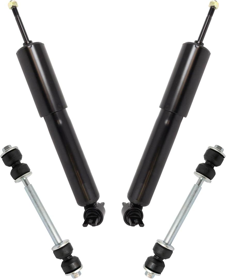 TRQ Front Suspension Kit Shock Absorber Sway Bar Stabilizer Link Compatible with 2003-2014 Chevrolet Express 1500 2003-2007 Express 2500 GMC Savana 1500 Savana 2500