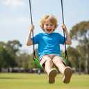 Heavy Duty Green Belt Swing Sets for Backyard, Playground Swing Seat Replacement with Snap Hooks, Outdoor Play Equipment