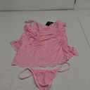 Sexy Split Side Floral Lace Trim Full Slip Night Gown Babydoll Lingerie Dress with Thong 2 piece XXL