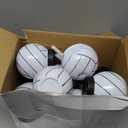 Sumind 12 Pcs 14 oz Volleyball Cups with Straws and Lids Plastic Sports Ball Cups Reusable Water Bottles Volleyball Theme Party Favor for Sports Party Supplies