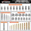 39PCS Screw & Bolt Extractor Set with Left Hand Drill Bit Set,Easy Out Screw Extractor Set,Multi-Spline Stripped Screw Extractor Kit, Bolt Extractor Kit for Studs, Rusted, Bolts & Screws