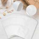 NICOHACU 1000 Pack 5x7.5IN White Kraft Paper Bags, Mini Paper Bags, Gift Cards, Gift Candy, Cookies, Donuts, Party Favors, Sandwiches, Jewelry, Snack Bags, Flat Gift Bags, Envelopes,Tableware Bags