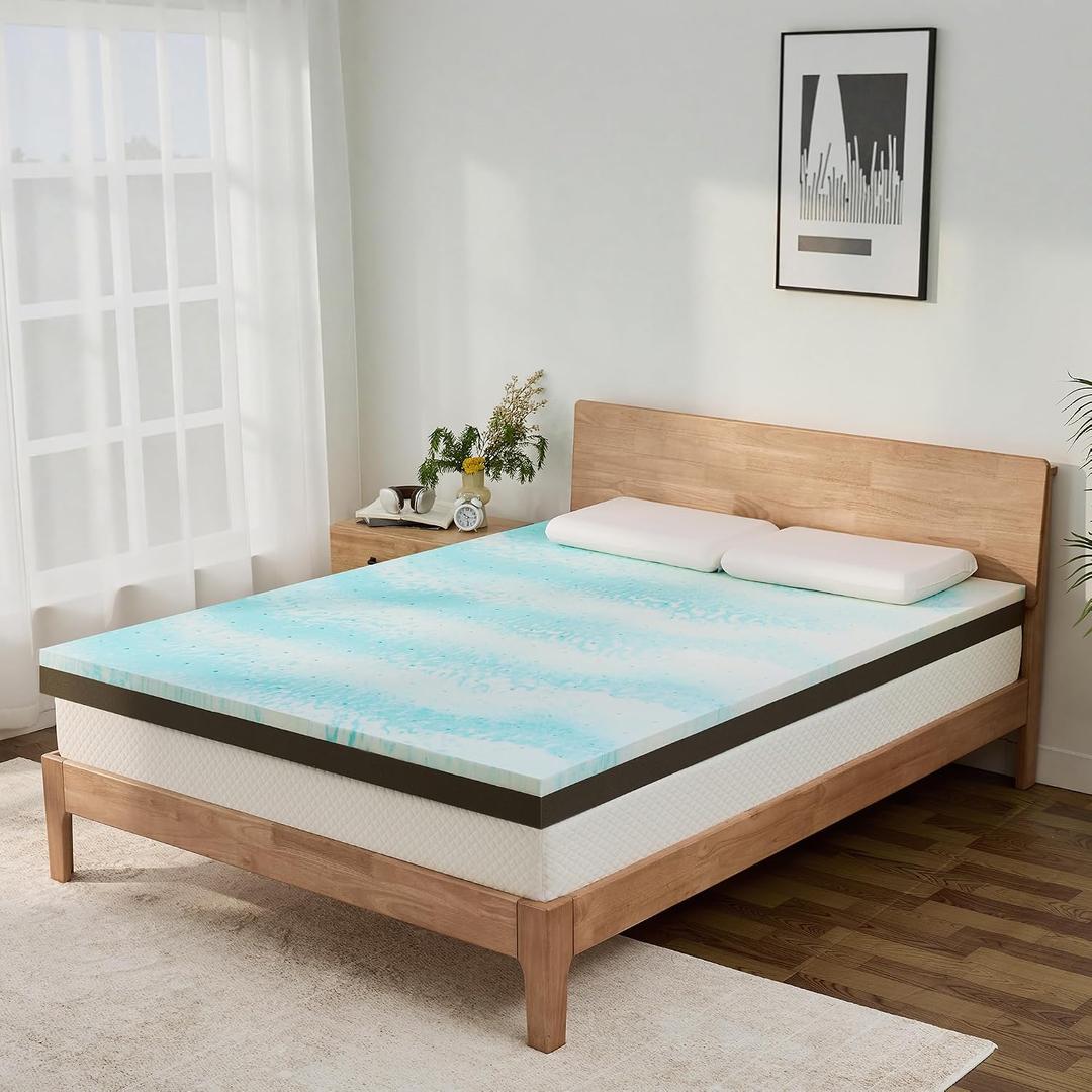 Firm to Extra Firm Mattress Topper Twin XL Size 3 Inch, Pain Relieving Foam Bed Topper for Extra Support, Gel Memory Foam&High-Density Foam Mattress Pad, CertiPUR-US Certified