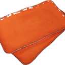 Vintage Melamine 17" x 10" Serving Platters for Serving Food, Set of 2, 100% Melamine Large Rectangle Serving Trays Sets for Fruit, Appetizer, Dessert, Home and Party Use. Orange
