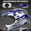 Youth Dirt Bike Helmet DOT Approved Kids Full Face Motocross Helmets, X-Large