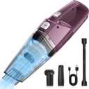 Handheld Vacuum Cordless  Car Vac Portable with 8KPA & Multi Accessories & Low Noise, Lightweight Hand Held Vacuum Cordless Rechargeable for Car/Home/Dust/Pet Hair, Mine Portable Vacuum (Iris Purple)