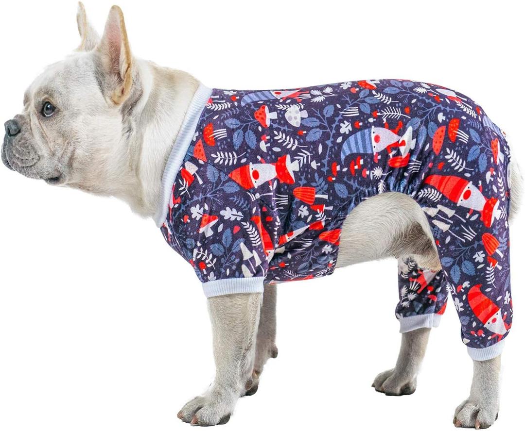 CuteBone Dog Pajamas Christmas Clothes Pjs for Small Dogs Shirts P107S (A02-Xmas107)
