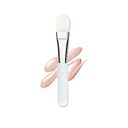 Facial Mask Application Brush, Soft Silicone Tongue Shape White Brush Head Cosmetic Tool for Body Lotion, Mud, Clay, Charcoal Mixed Mask