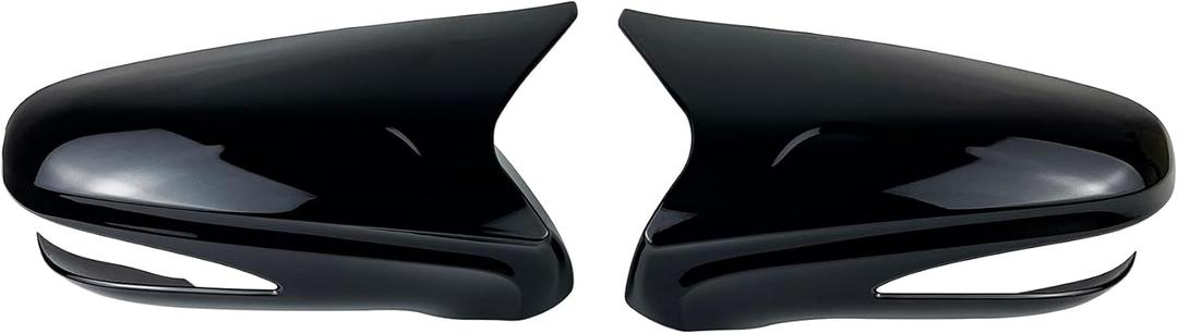 Rear View Side Mirror Cover Door Side Mirror Cover Cap w/Signal Light Compatible with LEXUS IS ES 2006-2012 Left and Right Side (Glossy Black)