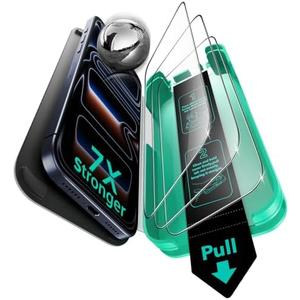 ESR 2 Pack 9H+ Glass for iPhone 17 Pro Screen Protector, [Military-Grade Shatterproof], with AR Anti-Reflective Technology, Armorite Ultra-Tough Tempered Glass with Ultra Fit Tray