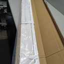 AIRLAJYID Cordless Vinyl Mini L Blinds 54" W x 72" H, 1" Slat White Horizontal Windows L Blind for Door, Shades, Camper, Light Filtering, Interiors, Arrive 1/2 Inch Narrower Indoor