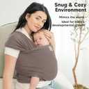KeaBabies Baby Wrap Carrier - All in 1 Original Baby Carrier Newborn to Toddler Sling, Easy to Wear, Hands Free Bonding, Lightweight, Breathable Infant Wraps (Copper Gray)