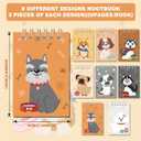 LiYiQ 148 Pcs Dog Party Favors Return Gifts Bulk Dog Paw Mini Notebooks Pens Stickers Set for Dog Themed Birthday Party Supplies Classroom Reward Gift Prizes Goodie Bags Stuffers