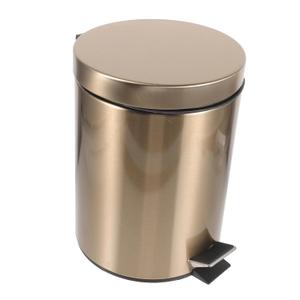Garneck Pedal Waste Container Stainless Steel Trash Can with Lid Large Capacity Garbage Storage Bin for Home Office Thickened Gold Finish Garneck Pedal Waste Container Stainless Steel Trash Can with Lid Large Capacity Garbage Storage Bin for Home Office Thickened Gold Finish