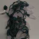 Novelty Lights 25 Foot C9 LED Outdoor Lighting Patio Christmas String Light Set, Pure White, Green Wire, 25 Bulbs