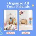 Stuffed Animal Hammock 2 Pack | Corner Stuffed Animal Storage & Plushie Net | Toy Hammock for Stuffed Animals | Holds 12lbs | Easy Hang, All Hardware Included | Gray Bedroom Decor | by Lilly's Love
