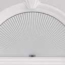 Myshade Arch Window Shades Half Circle Blackout Cellular Shades Cordless No Drill Blinds for Windows Half Moon Honeycomb Fabric No Tools Room Darkening Shades Easy Install (1PCS White 48" W X 24" H)