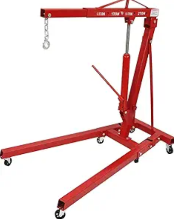 Red Engine Crane