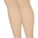 Amazon Basic Care Medical Compression Stockings, 20-30 mmHg Support, Women & Men Thigh Length Hose, Open Toe, Beige, Medium (Previously NuVein)