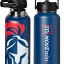 Mint Sport Insulated Stainless Steel Water Bottle with Straw – 32 oz BPA-Free Sports Water Bottle, Leakproof Double-Wall Vacuum Insulation for Gym, Travel & Sports (Ocean Blue)