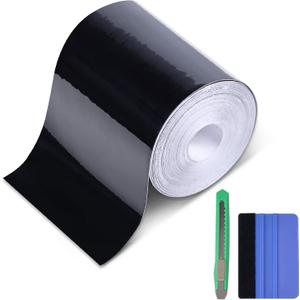 Lypumso Gloss Black Vinyl Wrap for Chrome Delete, 3 Inch x 30ft Automotive Grade Self-Adhesive Tape DIY Car Exterior Door Edge Guard, Window Sill Trim Protection Anti-Scratch