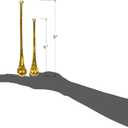 Red Co. 6" and 8" Decorative Golden Glass Icicle Drop Hanging Christmas Tree Ornaments, Holiday Season Dcor  Set of 6