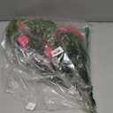 Artificial Flower Bouquets with Pink Blooms and Green Leaves, Decorative Faux Floral Stems for Home, Wedding and Party Decor