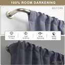 1 1/8 Inch Diameter Room Darkening Curtain Rods 134-240”, Heavy Duty Window Wrap Around Drapery Rod with Aluminum Bracket, Accessories, Wall Mounted Ceiling Mounted, Adjustable Length, Brushed Nickel