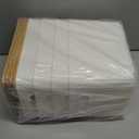 4 Packs Storage Bins with Bamboo Lids - Plastic Storage Containers with Lids Stackable Storage BoxStorages Baskets for Organizing Desktop Closet Playroom Classroom Office,White