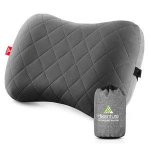 Hikenture Camping Pillow with Removable Cover - Ultralight Inflatable Pillow for Neck Lumbar Support - Upgrade Backpacking Pillow - Washable Travel Air Pillows for Camping, Hiking, Backpacking