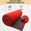 Extra Thick Red Carpet Runner for Party Felt Non-Slip Rubber Backed Aisle Runway Rug for Step, Proposal & Wedding Decorations, Hollywood Oscars RunwayReusable (Red, 3 X 10 FT)