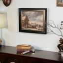 Classic Canvas Frame for 12x16 Oil Paintings Art Prints,Black Gold, 12x16", NO Glass&Backboard