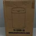 BestOffice | 13 Gallon Trash Can with Lid | Automatic Touchless Garbage Can | Odor Control | Modern Oval Design | Easy to Clean | Stainless Steel | Fits Any Kitchen, Bathroom, Office or Home