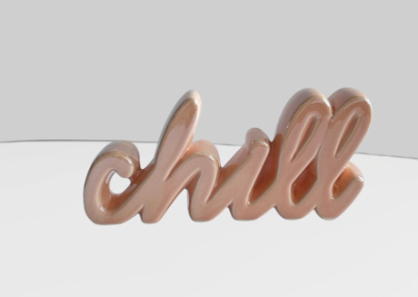 Chill Pink Ceramic Home Décor Plaques & Signs, 3 Pack