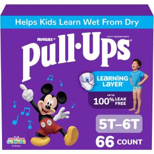 Pull-Ups Boys' Potty Training Pants, Size 5T-6T, 66 Count