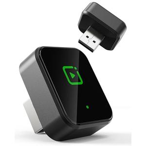 Wireless Carplay Adapter for iPhone, Wired to Wireless Car Play Adapter Bluetooth Auto Connect, Zero Latency, Car Accessories for Apple Carplay, Compatible with Vehicles 2016+& iPhone(Deep Grey)