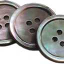 YaHoGa 22 Pieces Genuine Black Mother of Pearl Blazer Buttons Set 20mm & 15mm Natural MOP Buttons for Men (Black MOP)