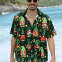 Cqinnifu Mens St Patricks Day Shirt,Short Sleeve St Patricks Day Hawaiian Shirts for Men (L)