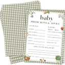 Baby Predictions & Advice Cards for New Parents Fun Baby Shower Games and Activities, Locally Grown Farmers Market Themed Party Decorations Supplies, 5x7 -25 Pcs -C02