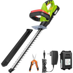 VIVOSUN 20" Cordless Hedge Trimmer, 20V Electric Bush Trimmer, 1400 RPM Shrub Trimmer, Dual-Action Laser Blade, 3/5" Cutting Capacity, Lightweight & Compact Trimmer, Battery and Fast Charger Included (Hedge Trimmer with 20V Battery)
