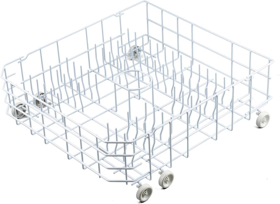 WD28X31819 WD28X10284 Lower Dishwasher Rack Replacement Parts for GE Lower Dish Rack Dishwasher Roller Wheels GE GSD2100V55BB GSD2100V70BB GSD2100V55WW Built-In Bottom Dishrack Assembly 1 Pcs