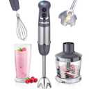 Mueller Hand Blender, 800W 12 Speed and Turbo Mode - Silver