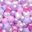 GOGOSO Ball Pit Balls,Plastics Balls for Ball Pit, Stars Hearts Shape for PastelBall for Toddlers Kids