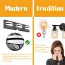 LED Dimmable Bathroom Vanity Light Fixtures, 1550LM 3 Light, Black Modern Matte Bathroom Lighting, Over Mirror Vanity Lights for Bathroom, Living Room, Bedroom ETL Certified, 3 Light-19in-2pack